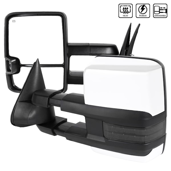 Spec-D Tuning 03-06 Chevrolet Silverado Towing Mirror RMX-SIV03G2GLEDHP-FS - main